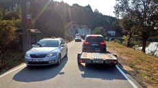 Zácpa v Dolní Lomnici ve Středočeském kraji Zácpa v Dolní Lomnici ve Středočeském kraji