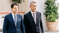 Premiér Andrej Babi se v ím seel s italským protjkem Giuseppem Contem,...