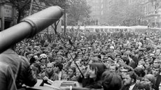 Srpnové události roku 1968 na praských Vinohradech na fotografii Frantika...