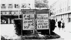 Protestní nápisy v Hradci Králové v srpnu 1968. Protestní nápisy v Hradci Králové v srpnu 1968.