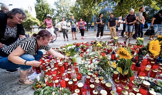 Pieta za zavradného mue v Chemnitzu. (29. srpna 2018)
