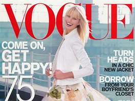 Modelka Karolína Kurková na titulní stran amerického vydání módního asopisu...
