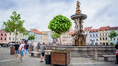 Českobudějovickou Samsonovu kašnu na náměstí Přemysla Otakara II. na dva dny... Českobudějovickou Samsonovu kašnu na náměstí Přemysla Otakara II. na dva dny...