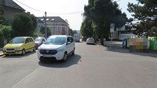 Místo nehody v Ústí nad Orlicí. Místo nehody v Ústí nad Orlicí.