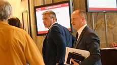 Brněnský primátor Petr Vokřál a jeho investiční náměstek Richard Mrázek... Brněnský primátor Petr Vokřál a jeho investiční náměstek Richard Mrázek...