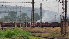Na nádraží v Ústí nad Labem hoří odstavený vagon Na nádraží v Ústí nad Labem hoří odstavený vagon