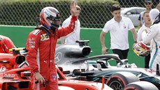 Finský jezdec formule 1 Kimi Raikkonen ze stáje Ferrari ovládl kvalifikaci na... Finský jezdec formule 1 Kimi Raikkonen ze stáje Ferrari ovládl kvalifikaci na...