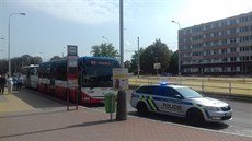 Nehoda dvou autobusů u zastávky Ládví. (6.9.2018) Nehoda dvou autobusů u zastávky Ládví. (6.9.2018)