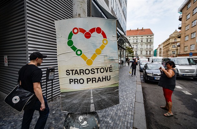 Pedvolební plakát strany Starostové pro Prahu. (7.9.2018)