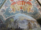 V hlavním vestibulu Staroměstské radnice je mozaiková výzdoba, která je poctou českým národním dějinám. Autorem bájných i historicky potvrzených výjevů je Mikoláš Aleš, V hlavním vestibulu Staroměstské radnice je mozaiková výzdoba, která je poctou českým národním dějinám. Autorem bájných i historicky potvrzených výjevů je Mikoláš Aleš,