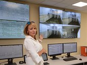 Primátorka Adriana Krnáčová v nově čističce na Císařském ostrově.