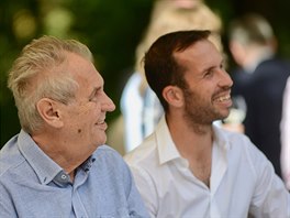 Prezident Milo Zeman a tenista Radek tpánek na druhém roníku Lány Open...