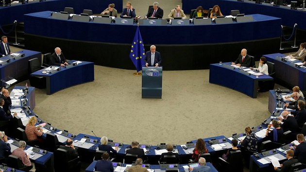 Pedseda Evropsk komise Jean-Claude Juncker ped Evropskm parlamentem (trasburk, 12.9.2018)