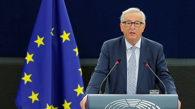 Pedseda Evropsk komise Jean-Claude Juncker ped Evropskm parlamentem (trasburk, 12.9.2018)
