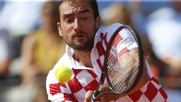 Chorvatsk tenista Marin ili v semifinle Davis Cupu.