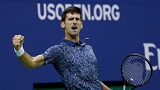 Radost Novaka Djokoviče ve finále US Open. Radost Novaka Djokoviče ve finále US Open.