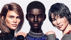 Virtuální modelky budoucnosti Margo, Zhi a Shudu v kampani pro značku Balmain. Virtuální modelky budoucnosti Margo, Zhi a Shudu v kampani pro značku Balmain.