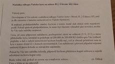 Tuto výzvu dostali někteří Mostečané do svých schránek. Tuto výzvu dostali někteří Mostečané do svých schránek.