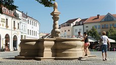 Historická kašna na Masarykově náměstí v Uherském Hradišti. Historická kašna na Masarykově náměstí v Uherském Hradišti.