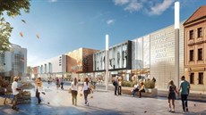 Vizualizace plánované podoby obchodní Galerie Prostějov, kterou chce v centru... Vizualizace plánované podoby obchodní Galerie Prostějov, kterou chce v centru...