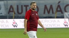 Horst Siegl ve sparťanském dresu na exhibici v Jihlavě Horst Siegl ve sparťanském dresu na exhibici v Jihlavě
