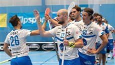 Radost otrokovických florbalistů Radost otrokovických florbalistů
