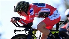 Britský cyklista Simon Yates během časovky na Vueltě Britský cyklista Simon Yates během časovky na Vueltě