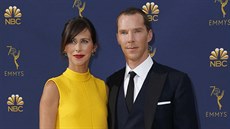 Sophie Hunterová a její manel Benedict Cumberbatch na cenách Emmy (Los...