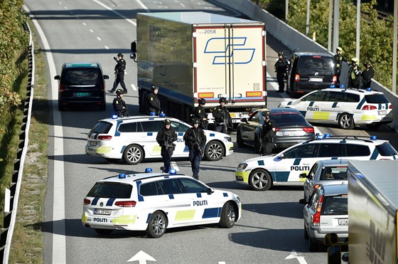 Dánská policie uzavela most Öresund. (28. záí 2018)