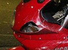 Nehoda motorke v Masojedech na Kolnsku (22. 9. 2018).