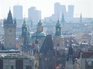 Pohled z Letné- pražské věže a výškové domy Pohled z Letné- pražské věže a výškové domy