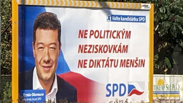 Billboard SPD v Chrudimi vyprovokoval vznik iniciativy s názvem “Štváče v... Billboard SPD v Chrudimi vyprovokoval vznik iniciativy s názvem “Štváče v...