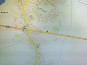 Šipka u silnice směrem z křižovatky v Krouně na Poličku označuje místo nálezu... Šipka u silnice směrem z křižovatky v Krouně na Poličku označuje místo nálezu...