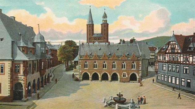 Dolnosask Goslar na pohlednici z roku 1908