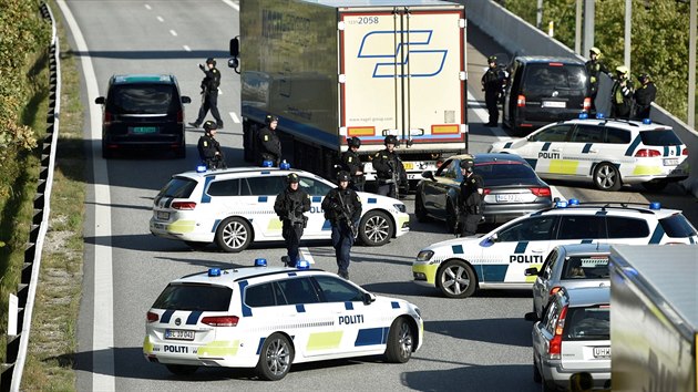 Dánská policie uzavela most Öresund. (28. záí 2018)