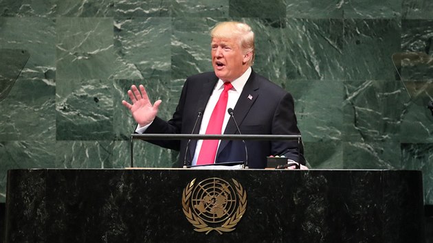 Americk prezident Donald Trump na 73. Valnm shromdn OSN (25. z 2018)