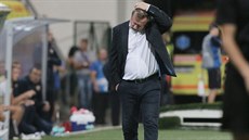 Trenér plzeňských fotbalistů Pavel Vrba při utkání s CSKA Moskva. Trenér plzeňských fotbalistů Pavel Vrba při utkání s CSKA Moskva.