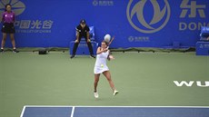 Barbora Strýcová v prvním kole na turnaji ve Wu-chanu. Barbora Strýcová v prvním kole na turnaji ve Wu-chanu.
