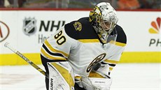Daniel Vladař v brance Bostonu při přípravném utkání s Philadelphií. Daniel Vladař v brance Bostonu při přípravném utkání s Philadelphií.