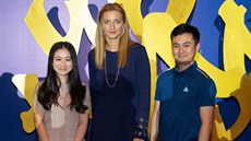 Petra Kvitová během oficiální party pro hráčky na turnaji Wu-chan open. Petra Kvitová během oficiální party pro hráčky na turnaji Wu-chan open.