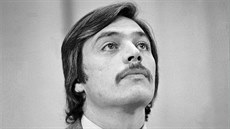Slovenský herec Juraj Kukura na 21. MFF v Karlových Varech. (4. ervence 1978)