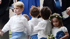 Princ George a princezna Charlotte na svatbě kamarádky vévodkyně Kate Sophie... Princ George a princezna Charlotte na svatbě kamarádky vévodkyně Kate Sophie...