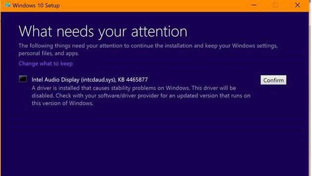 Chybová hláška o Intel Display Audio při instalaci Windows 10 October 2018... Chybová hláška o Intel Display Audio při instalaci Windows 10 October 2018...