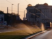 Vinohradská ulice u křižovatky Želivského