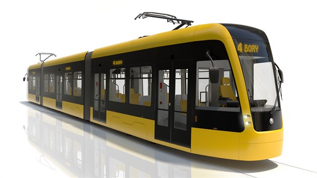 Vizualizace novch tramvaj pro Plze.