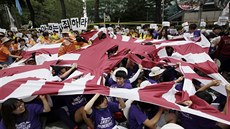 Protijaponské protesty v Soulu (15. srpna 2015)