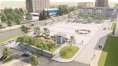 Studie podzemního parkoviště v Třinci. Studie podzemního parkoviště v Třinci.