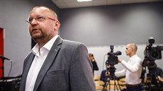 Místopředseda KDU-ČSL Jan Bartošek v pražském volebním štábu. (6. října 2018) Místopředseda KDU-ČSL Jan Bartošek v pražském volebním štábu. (6. října 2018)