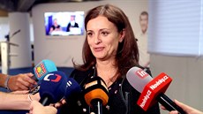 Středočeská hejtmanka Jaroslava Pokorná Jermanová v pražském volebním štábu... Středočeská hejtmanka Jaroslava Pokorná Jermanová v pražském volebním štábu...