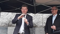 Předseda TOP 09 Jiří Pospíšil podpořil při otevření výstavy Paměť národa na... Předseda TOP 09 Jiří Pospíšil podpořil při otevření výstavy Paměť národa na...